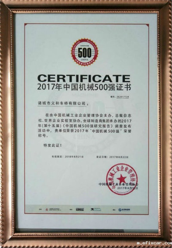 2017中国机械500强b